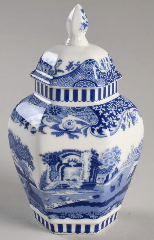 Blue Italian Mini Lidded Vase