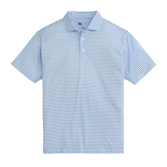 Onward Reserve Guide Stripe Performance Pique Polo - Iris