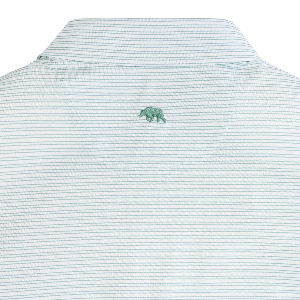 Onward Reserve Pairing Stripe Performance Pique Polo - Aquifer