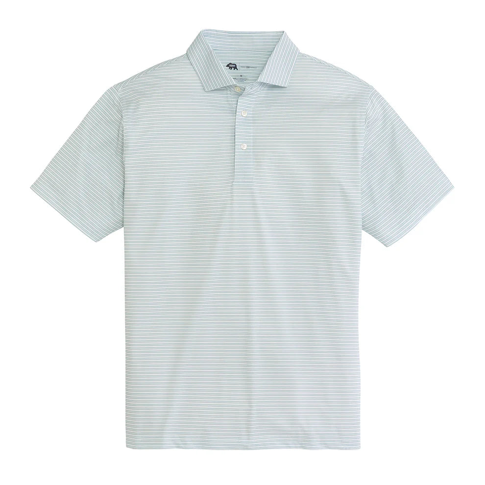 Onward Reserve Pairing Stripe Performance Pique Polo - Aquifer