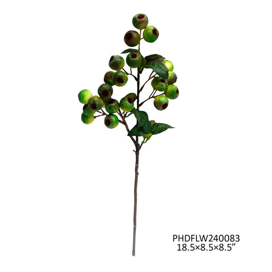 Green Crabapple Faux Stem – 18.5"