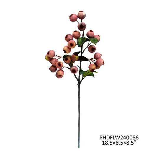 Real Touch Pink Crabapple Stem – 18.5"