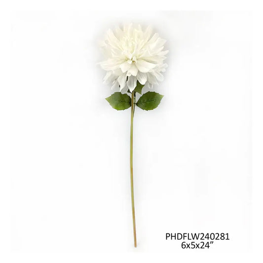 Fresh Touch White Dahlia Stem – 24"