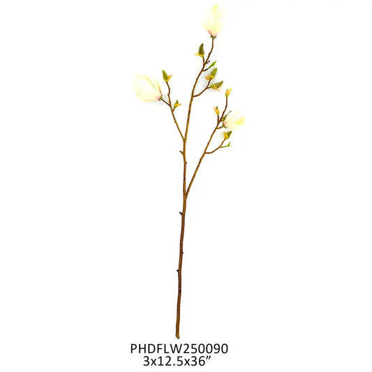 Real Touch Anne Saucer Magnolia Stem – 35.5"