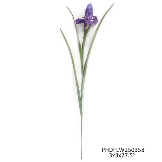 Cottage Iris Stem – Dark Violet (27.5")