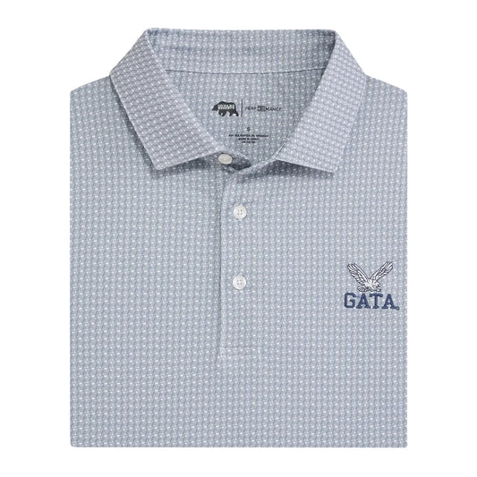 Georgia Southern White GS Printed Performance Polo