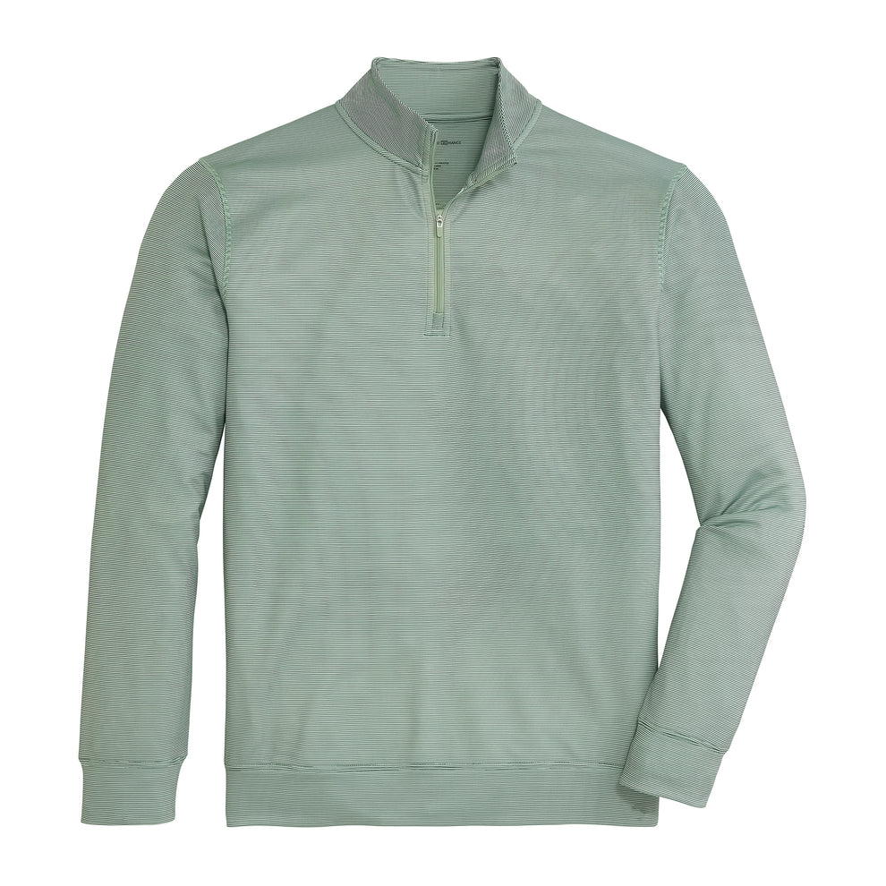 Hairline Stripe Printed Performance 1/4 Zip - Ivy