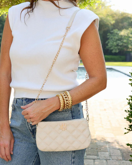 Livi Crossbody- Cream Quilted
