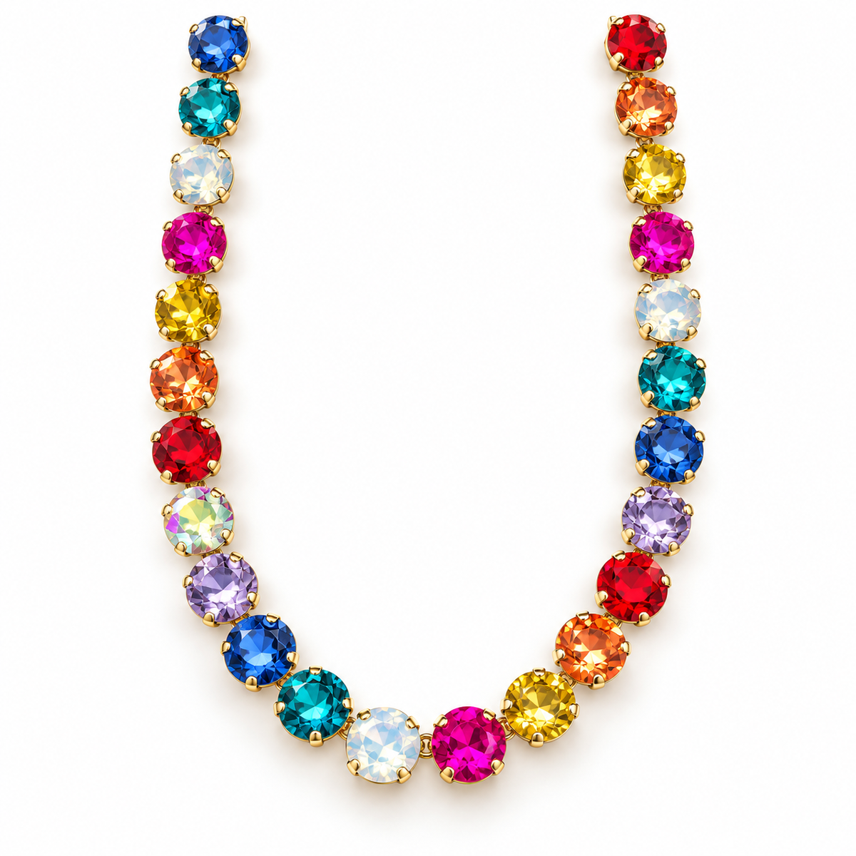 Color Me Happy Rainbow Statement Necklace 🌈✨