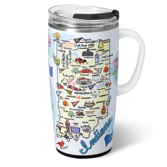 SWIG Indiana Travel Mug (22oz) | Insulated State Pride Drinkware