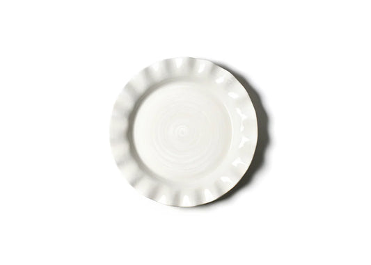Coton Colors Signature 8 Ruffle Round Salad Plate White