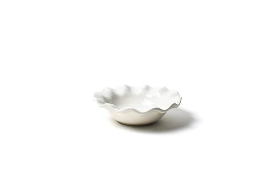 Coton Colors Signature Ruffle Flare Small Bowl White