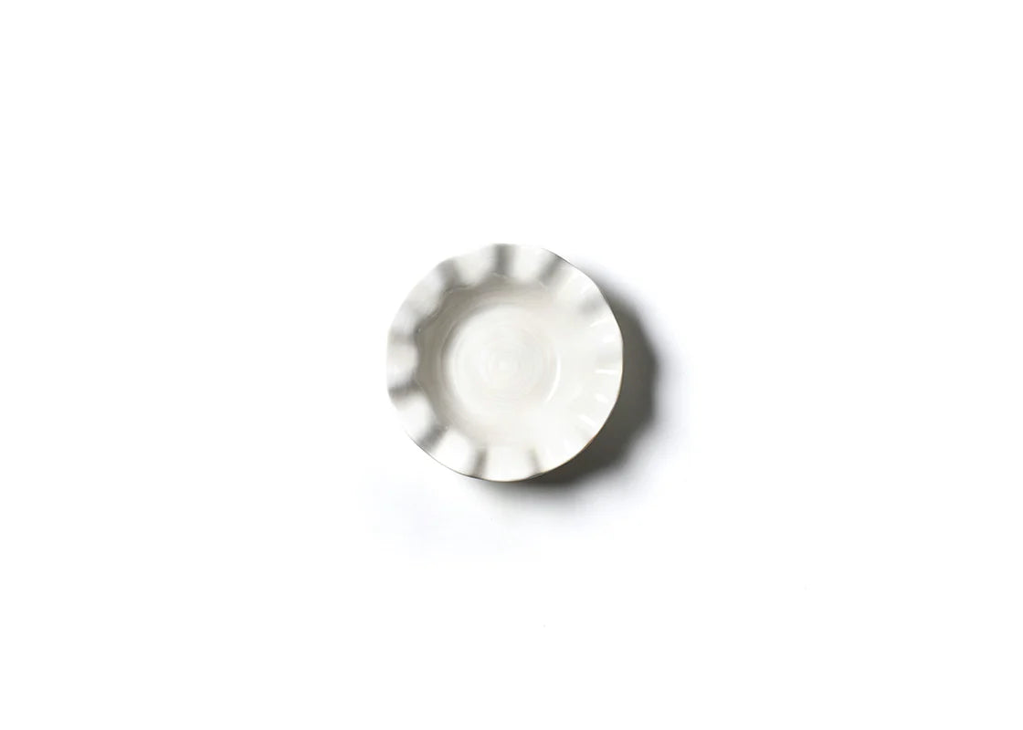 Coton Colors Signature Ruffle Flare Small Bowl White