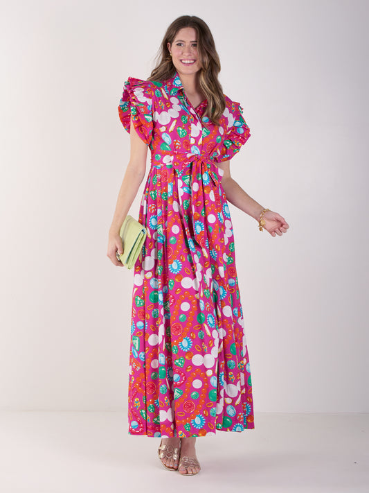 Emily McCarthy Anderson Dress in Jewelry Box Print