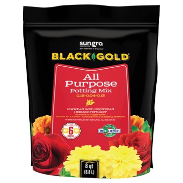 Black Gold AP Potting Soil w/ CRF 8qt