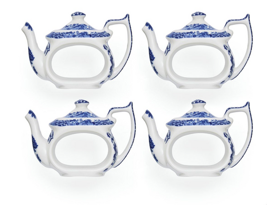 Spode Blue Italian Teapot Napkin Rings