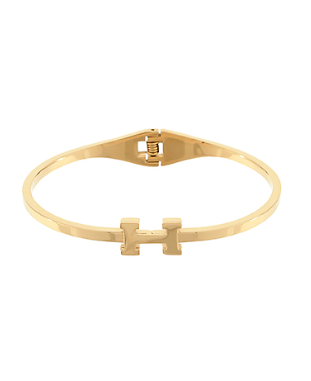Matte Gold Intial Bracelet (Stainless Steel)