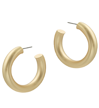 Thick Matte Gold Hoop (40mm)