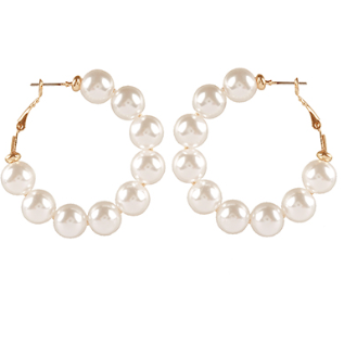 Pearl Hoop Earrings