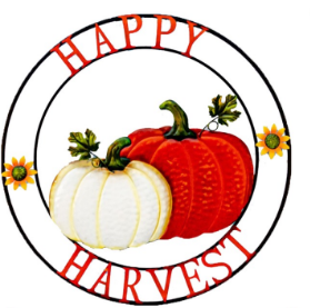 22" Pumpkin Wall Plaque