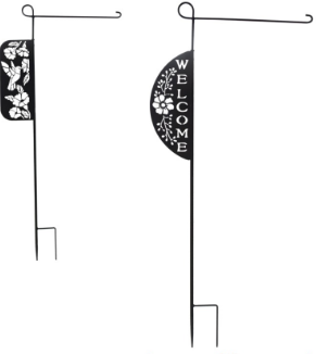 Black Silhouette Flag Holder
