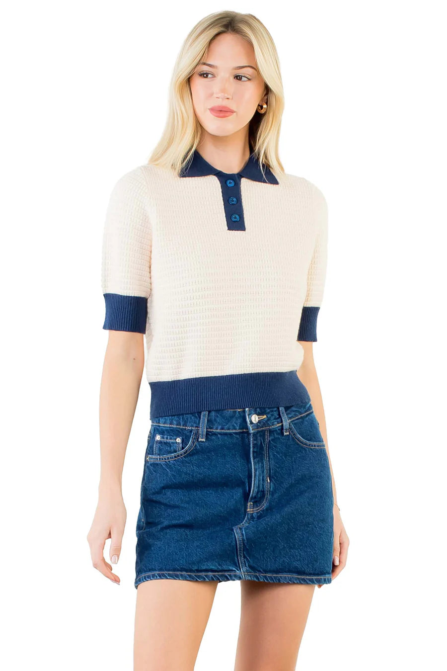 The Harborview Knit Polo Top