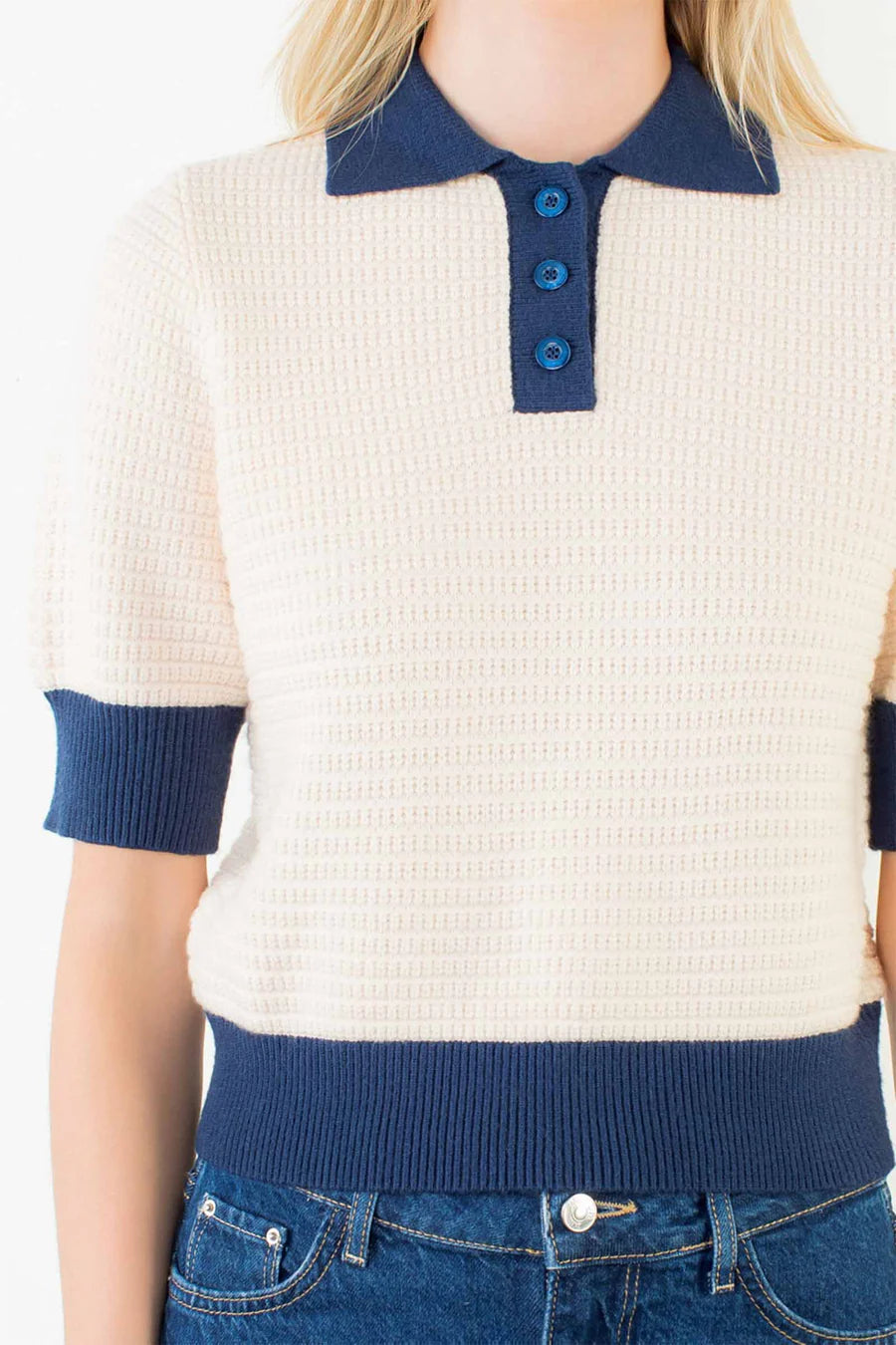 The Harborview Knit Polo Top