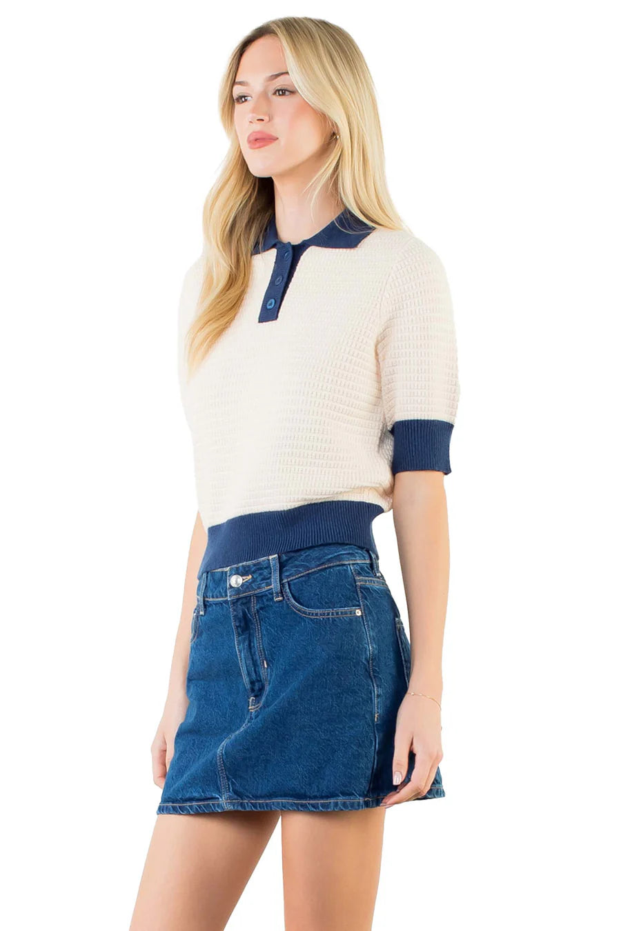 The Harborview Knit Polo Top