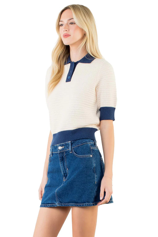 The Harborview Knit Polo Top