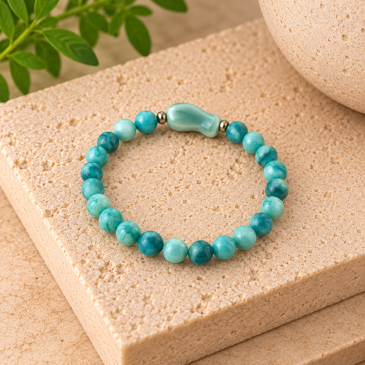 Coastal Turquoise Beaded Bracelet