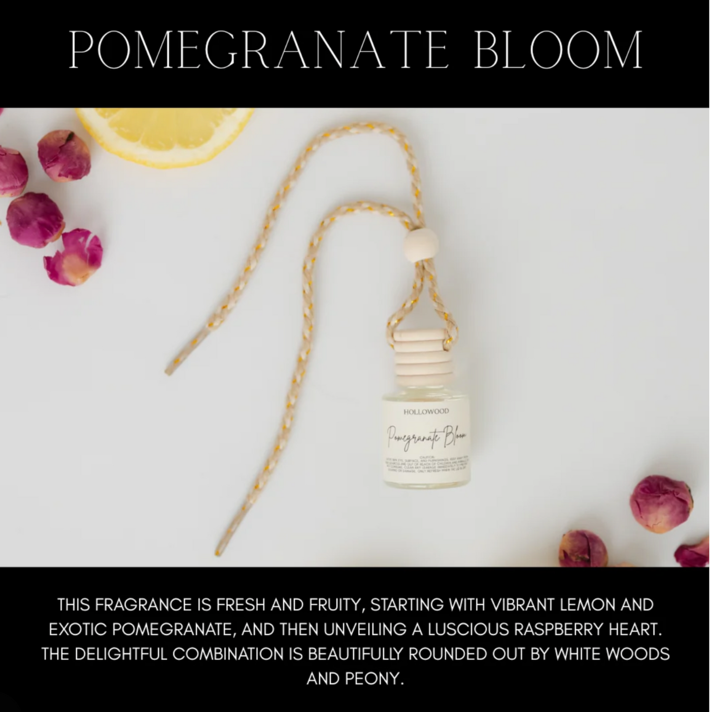 Hollowood Spring Car Diffuser: Pomegranate Bloom