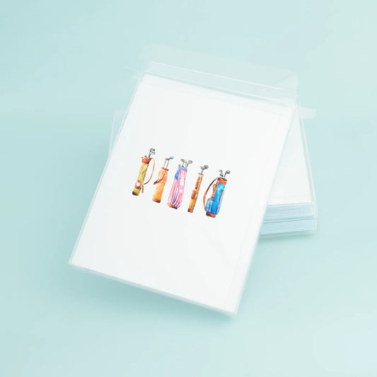Golf Bags Cards (Set of 8 cards & 9 envelopes)