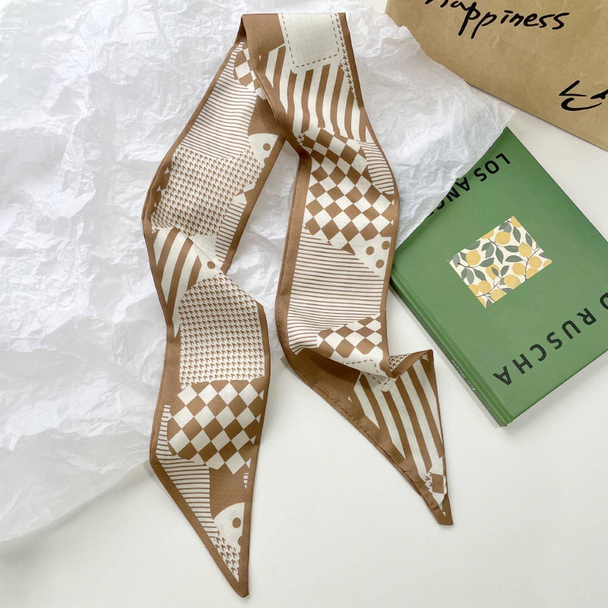 Neutral Long Twilly Scarf