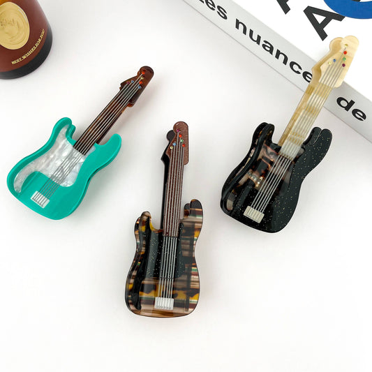Electric Guitar Claw Clip, Musical Instrument Hair Clip