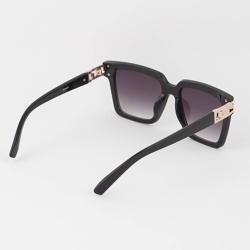 Greek Key Square Sunglasses