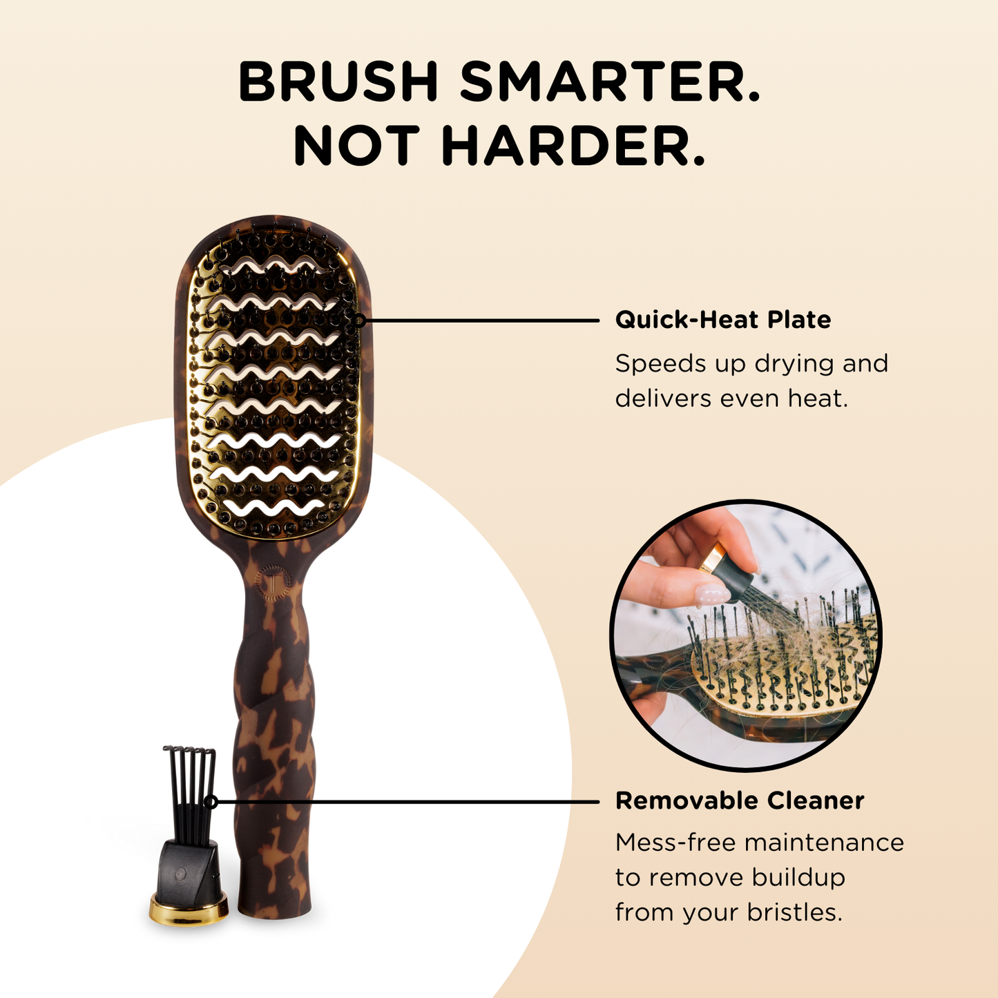 TELETIES Vented Blowout Brush – Tortoise
