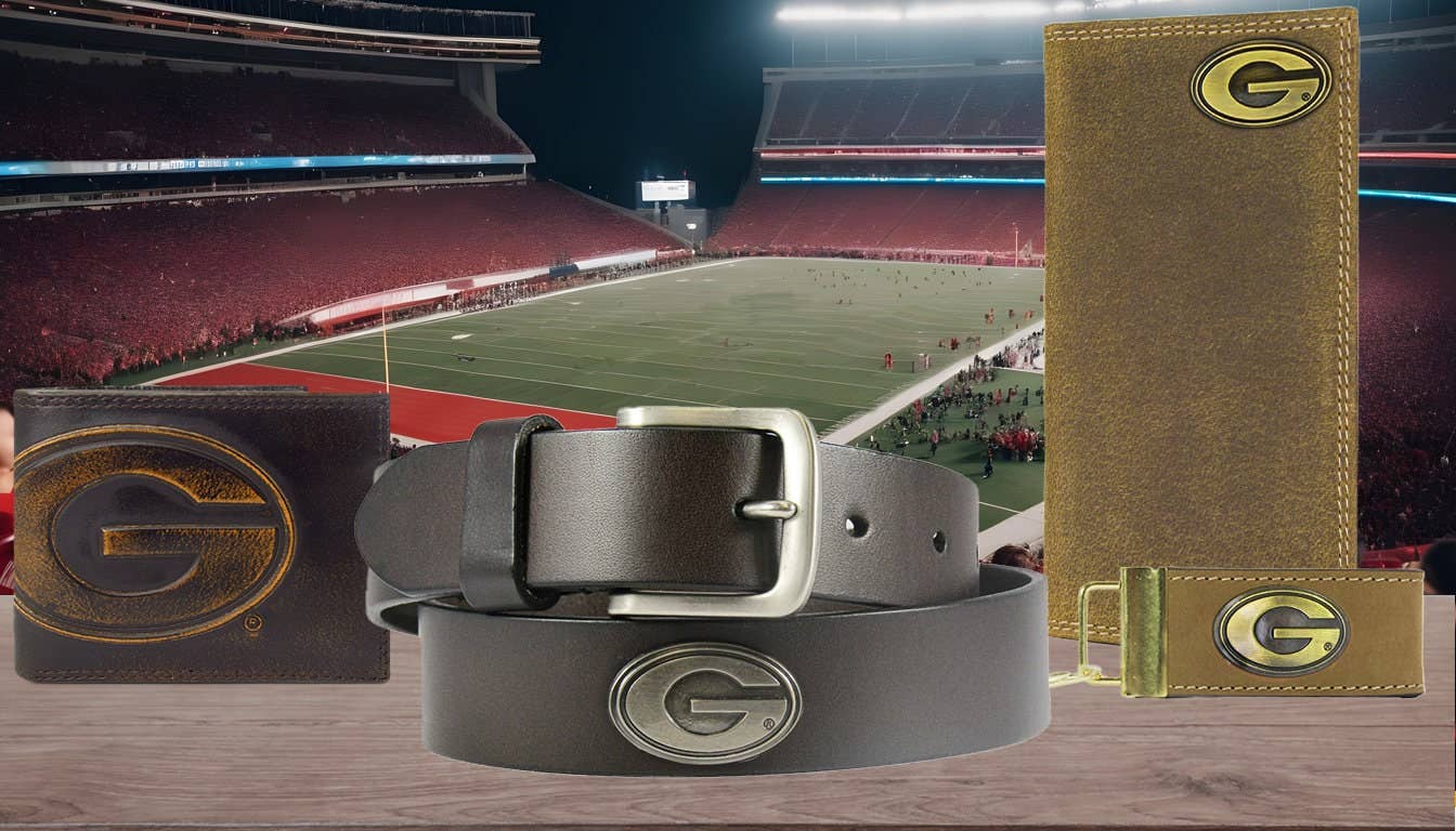 Zep-Pro Georgia Bulldogs Full-Grain Leather Belt