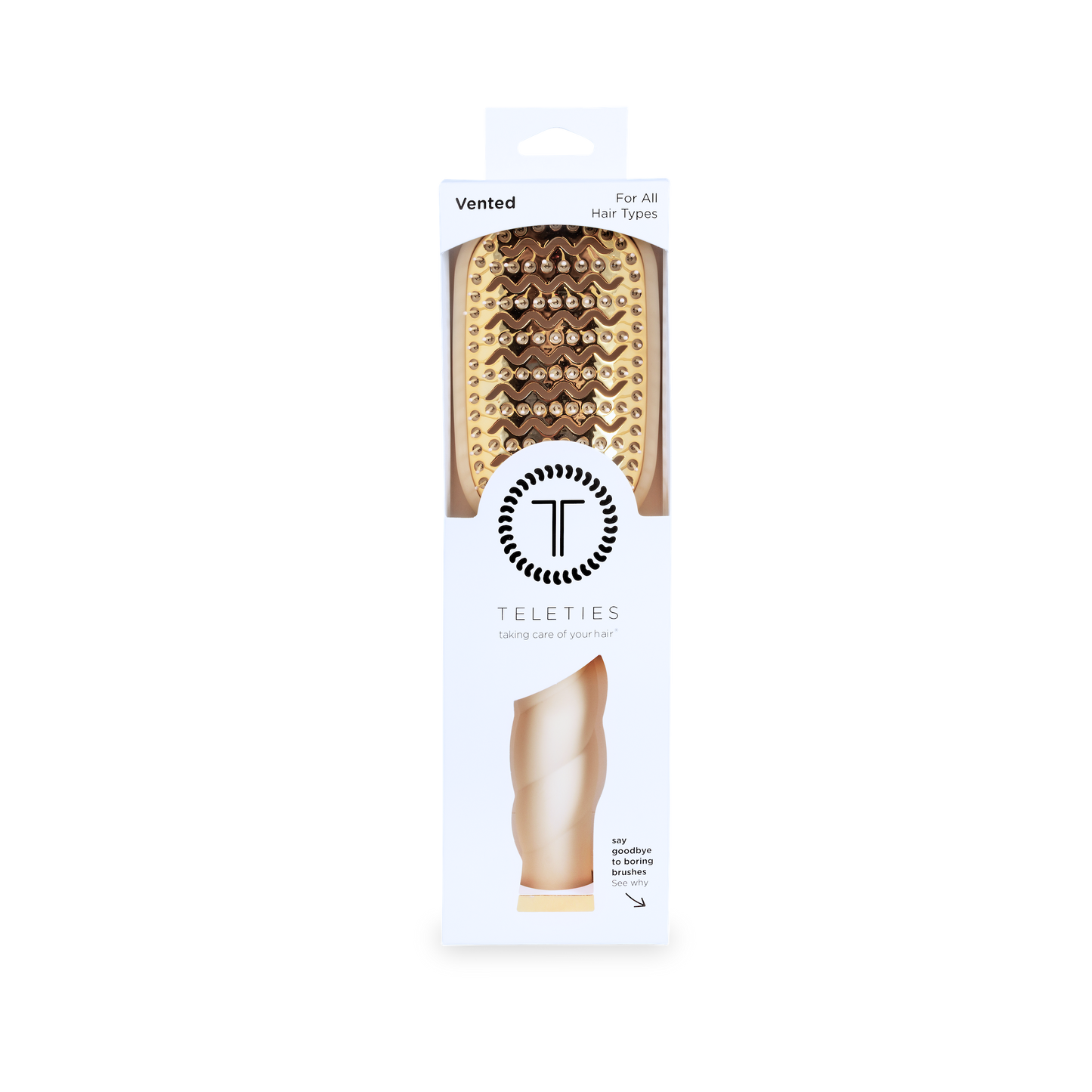 TELETIES Vented Blowout Brush – Tan