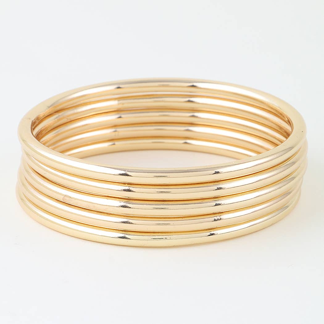 Multi Classic Gold Bangle Bracelet