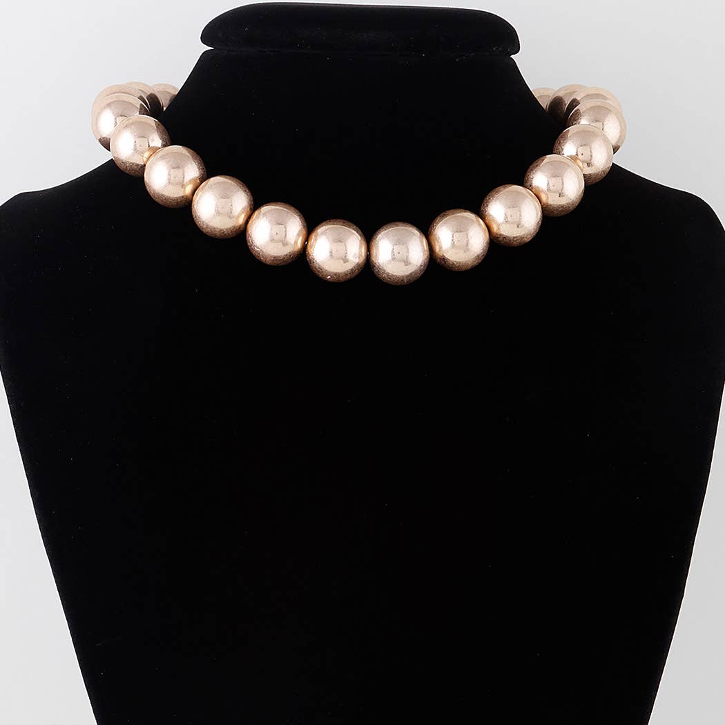 Stone Statement Bead Necklace