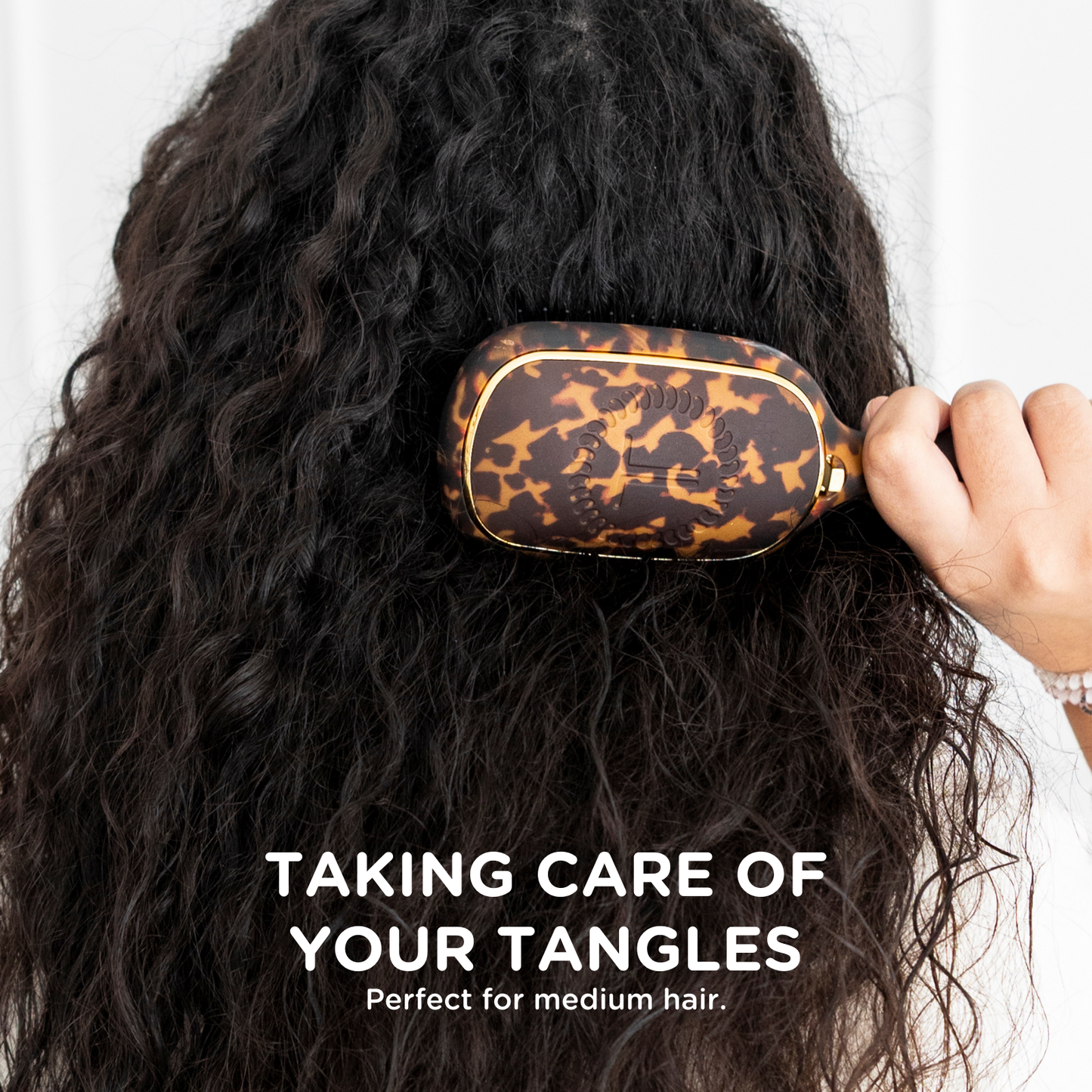 TELETIES® Detangler Hair Brush for Medium Hair – Tortoise