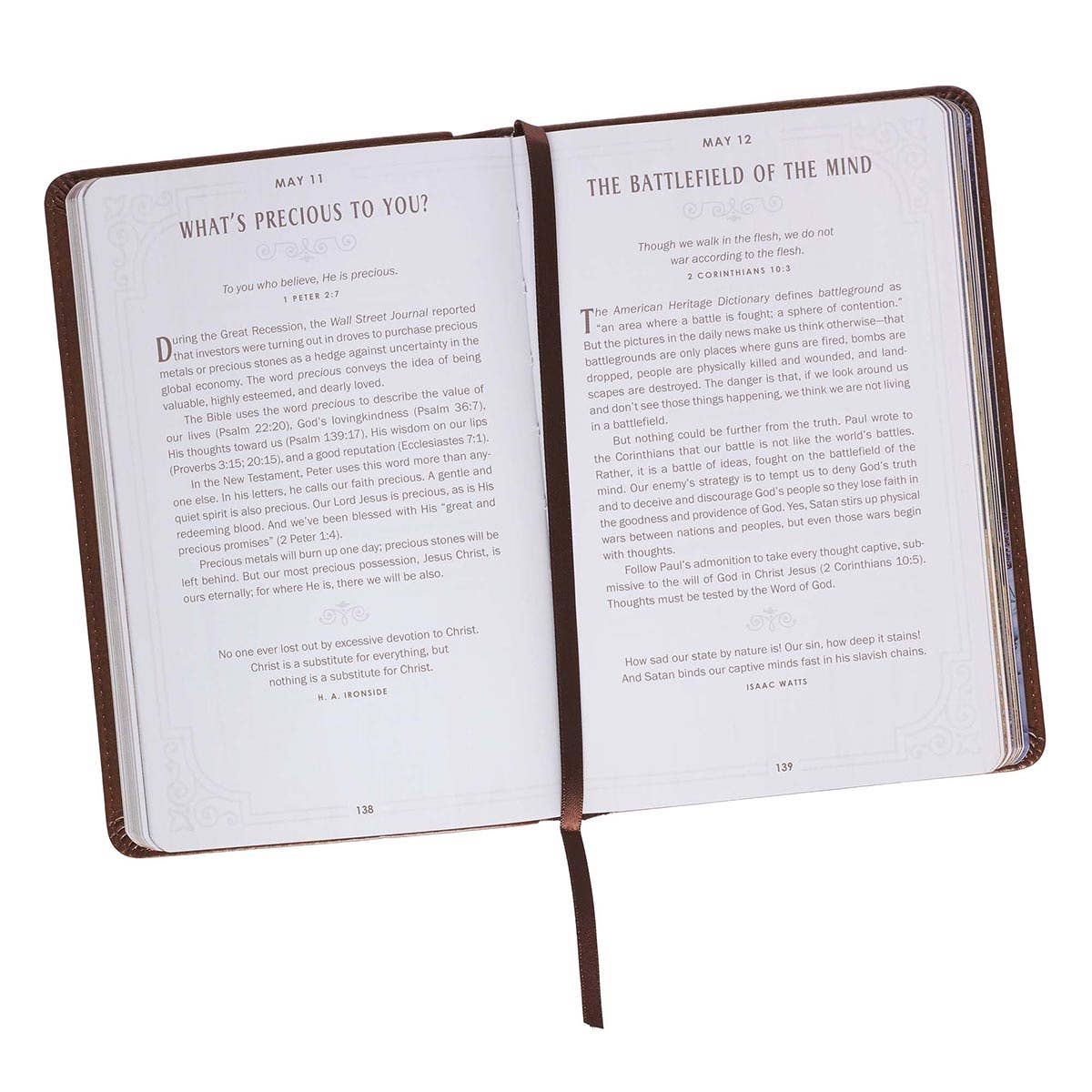 🤎📖 Walking With God Devotional (Chocolate Brown Faux Leather)