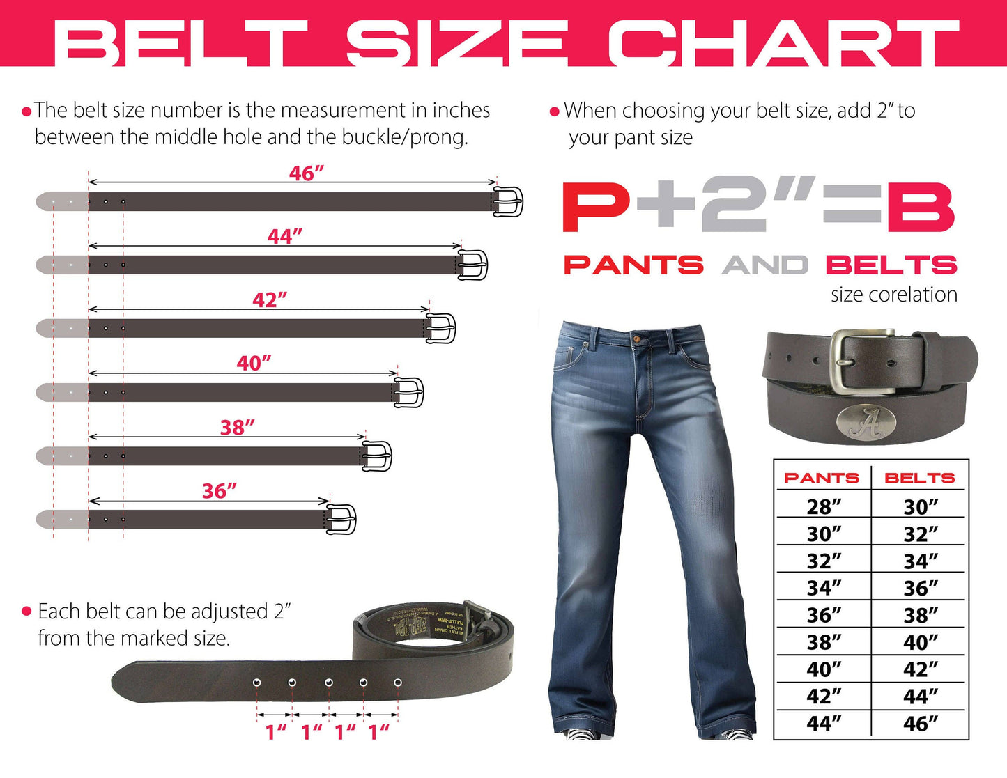Zep-Pro Georgia Bulldogs Full-Grain Leather Belt