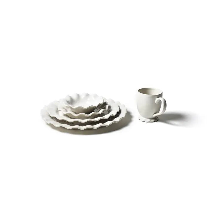 Coton Colors Signature 11 Ruffle Plate White