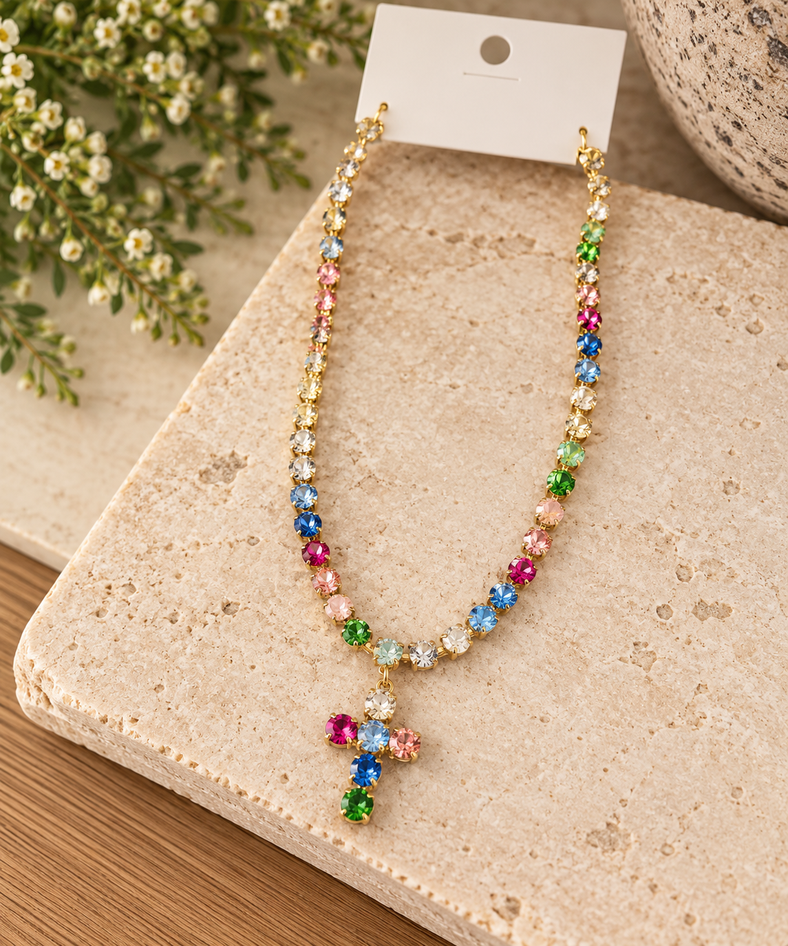 Confetti Kisses Crystal Necklace