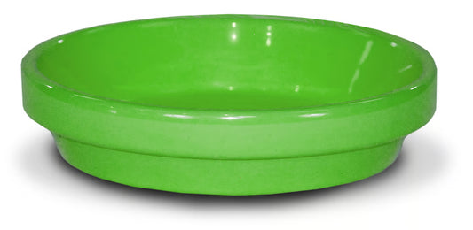 🪴 Ceramo Powder Coated Pot Saucer – Bright Green (4”)