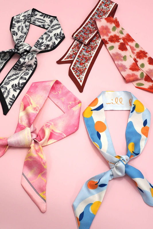 Silken Ribbon Twilly Scarves