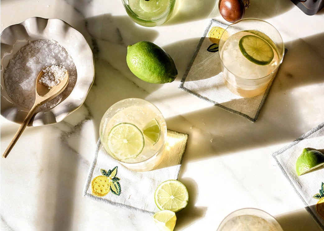 Coton Colors Lemon Citrus Cocktail Napkins – Set of 4