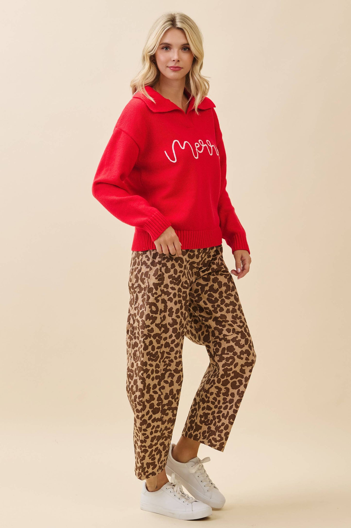 Holiday Script Knit Sweater