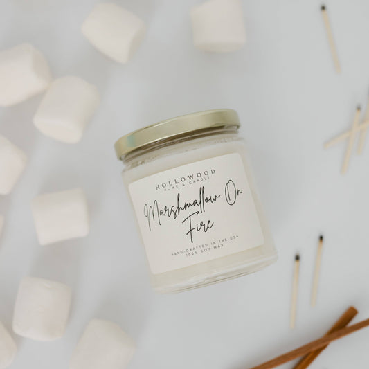 MARSHMALLOW ON FIRE | FALL | 8 OZ CANDLE